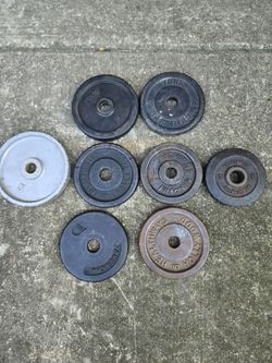 Spare Mismatched 5lb Standard 1inch Weight Plates-
