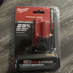  Milwaukee M12 XC5.0 High Output Battery NEW