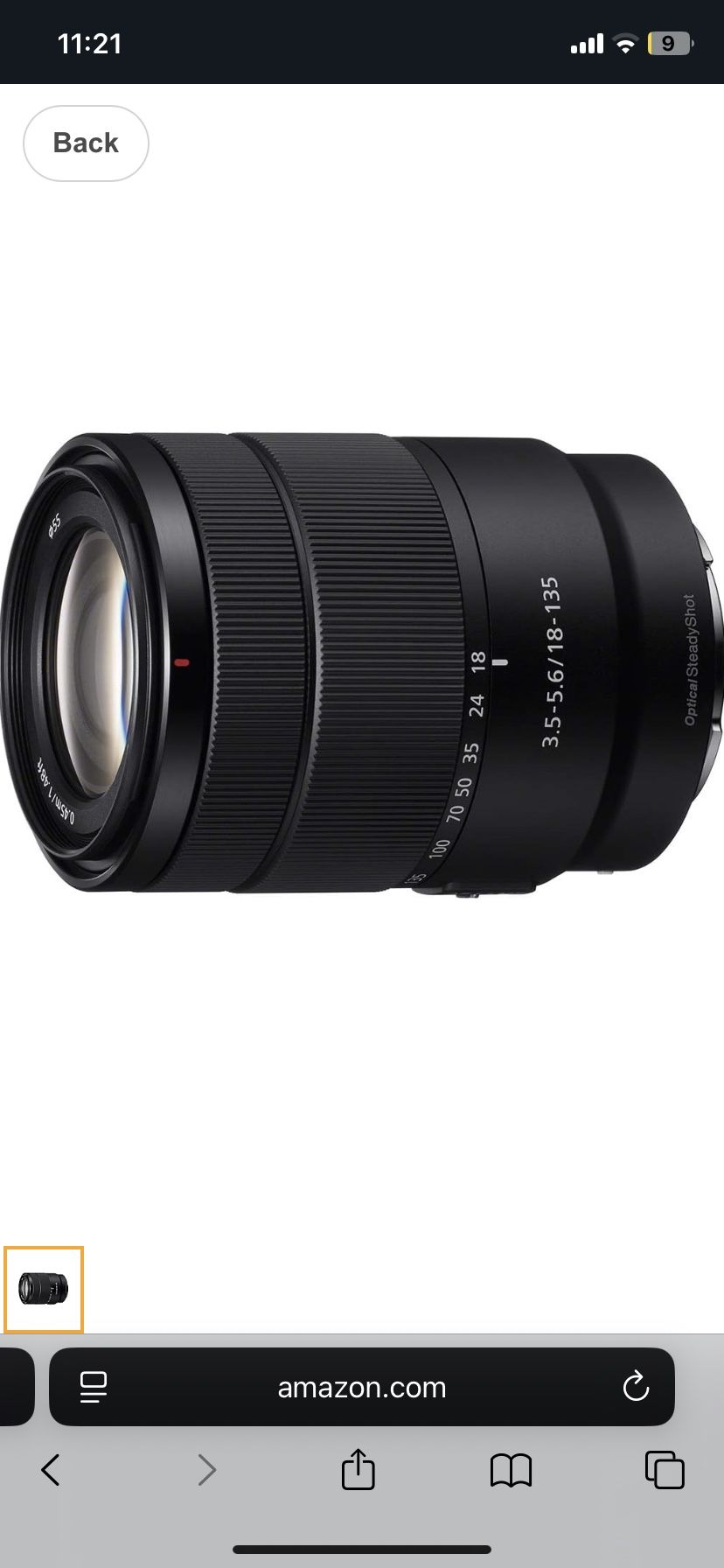 Sony SEL18135 Interchangeable Lense