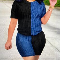 Ladies Two Tone Short Set