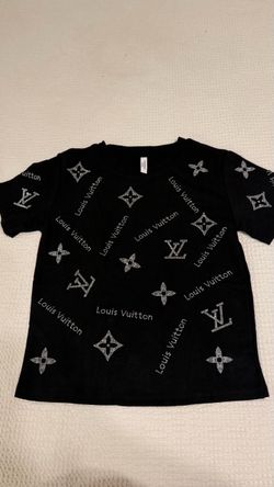 Black Louis Vuitton Monogram Rhinestone T-Shirt