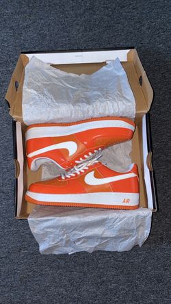 Nike Air Force 1 Low Men’s Sneakers Orange/White Colorblock Lace Up 9.5
