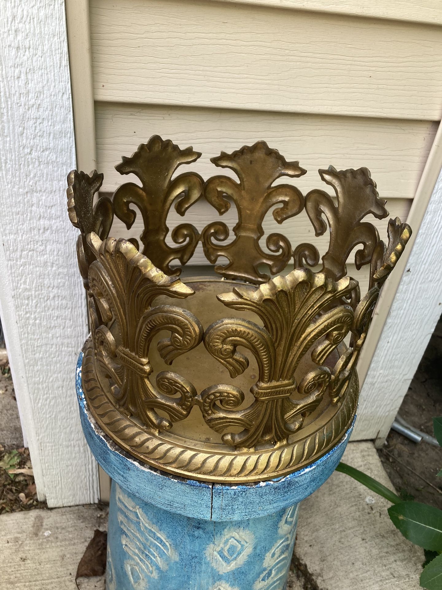 Solid Brass Wine Bottle Caddy Plant Holder