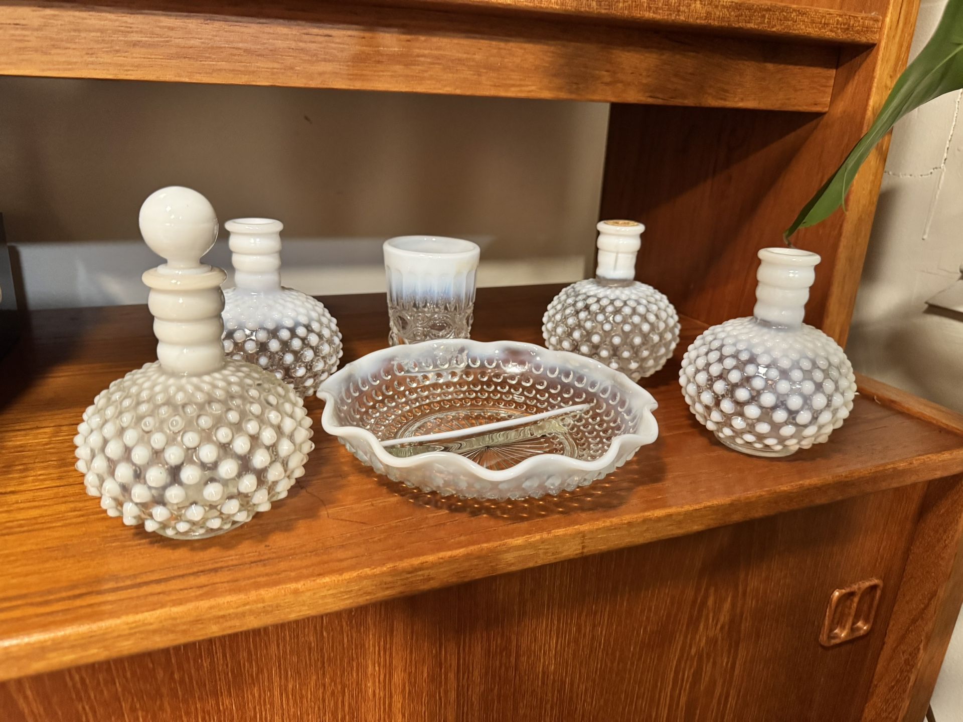 Vintage Hobnail glass lot 6 pcs