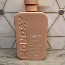 MONDAY Haircare SMOOTH Conditioner Softens Curly Wavy Hair, Wheat Protein, Avocado Oil, 12 fl oz New