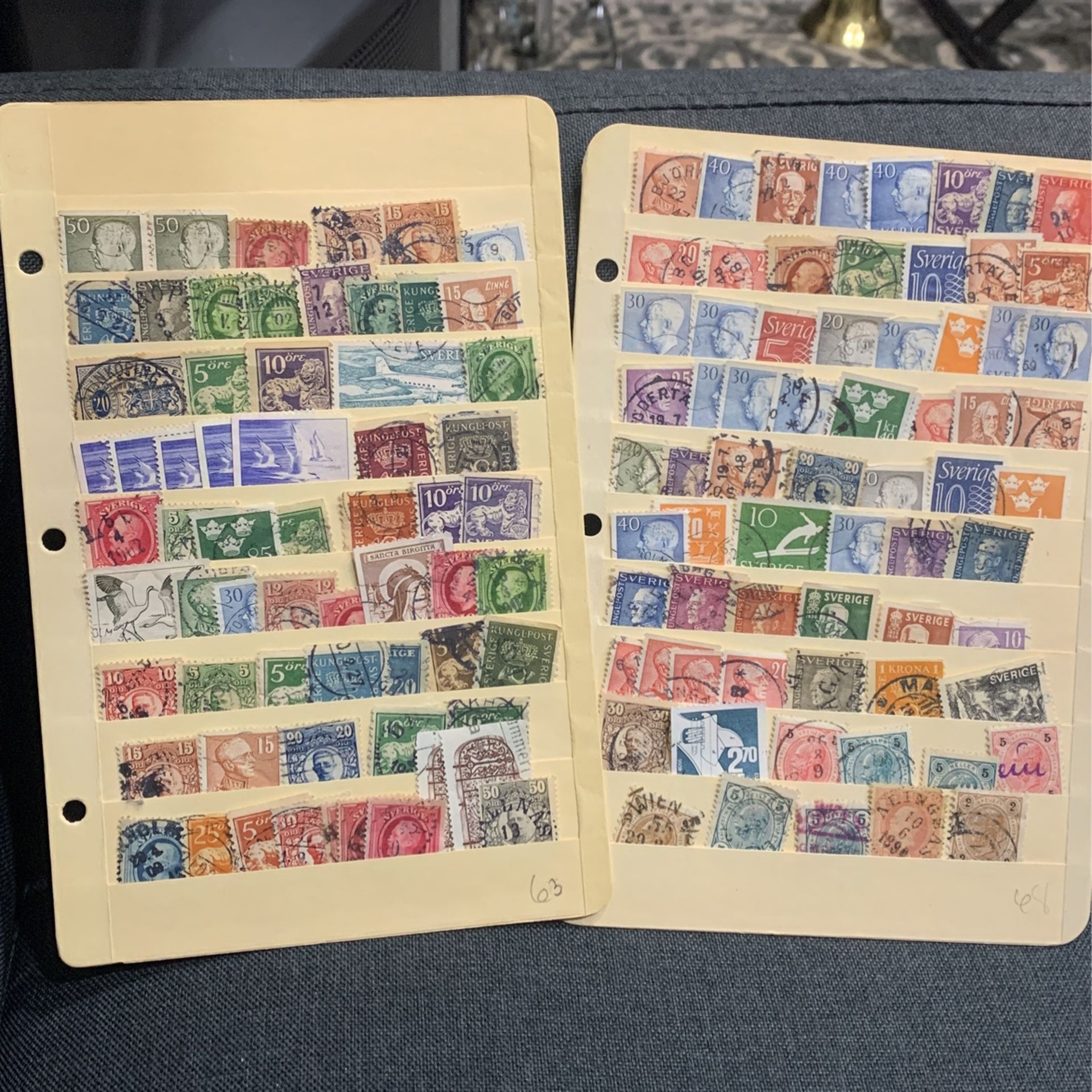 131 Postage Stamps from Sweden πΈπͺ