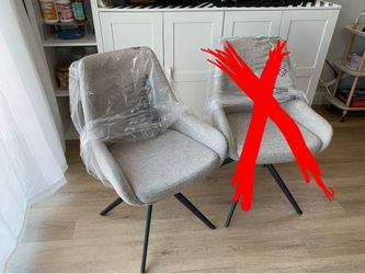 360° Free Swivel Dining Chairs Set of 1. Grey