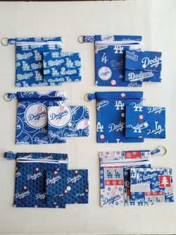 Dodgers or Angel's make up bag set