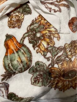 Fall Harvest Fleece Throw Blanket