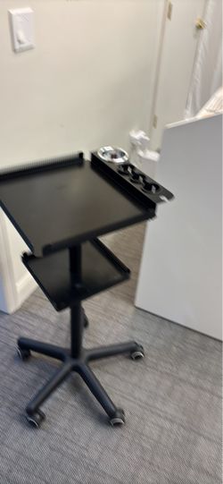 Black Rolling Tattoo Work Station Cart