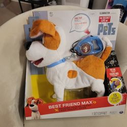 Rare Secret Life of Pets Best Friend Max Plush Toy with Leash