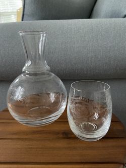 Water Decanter With Glass
