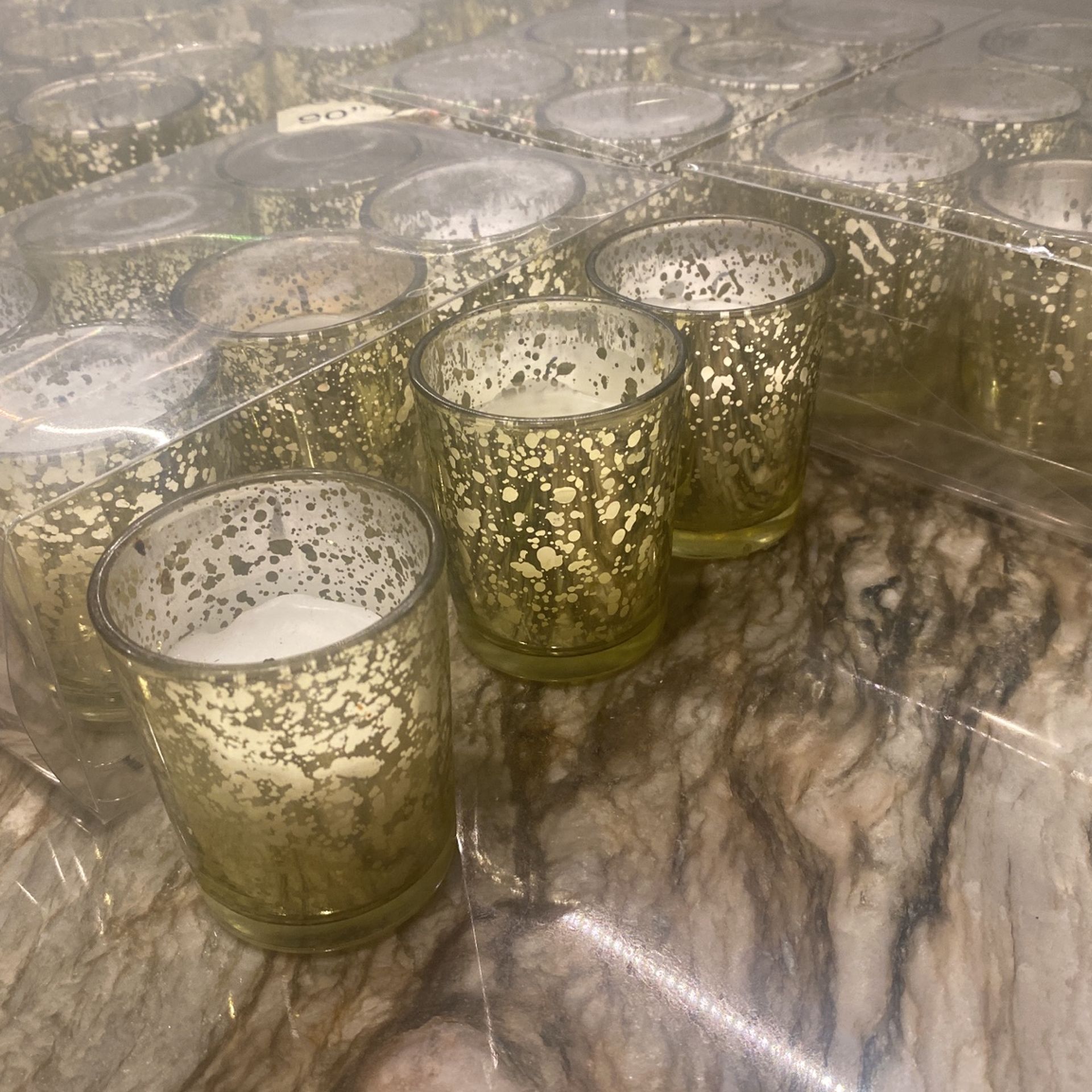 Gold Mercury Votive Candles - 46