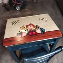 Child's desk and chair