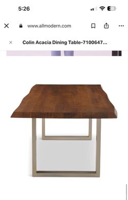 All Modern Acacia Wood Dinning Table and Chairs