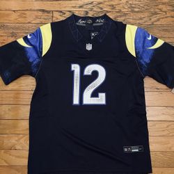 Los Angeles Rams Puka Nacua #12 Jersey Black and blue NFL