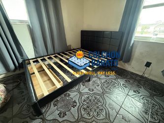 NEW BED FRAME QUEEN SIZE BLACK , WHITE , PINK OR GRAY