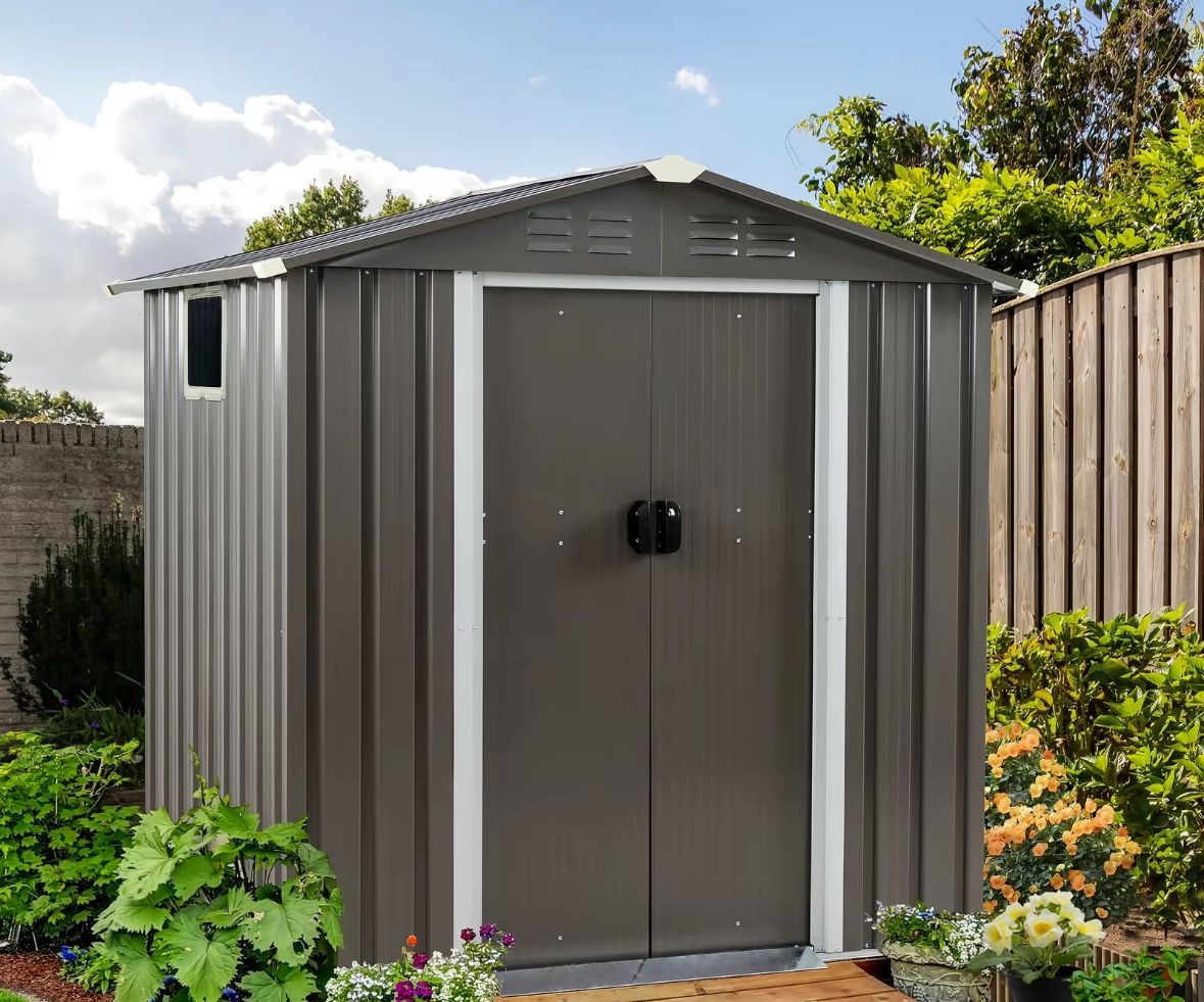 New 4x6 Ft Metal Storage Shed With Window