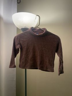 Ribbed Mock Neck Crop Sweater