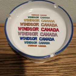 Unique souvenir ashtray from Windsor Canada. 9"
