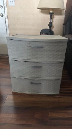 Wide 3 Drawer Weave Tower