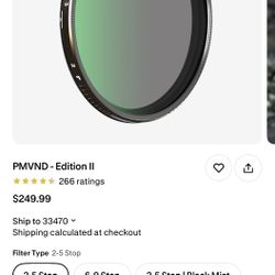 Polar pro variable ND Filter (2–5 Stop) – Like New