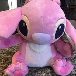 Disney Store 18" Lilo and Stitch Pink Angel Soft Plush Stuffed Animal