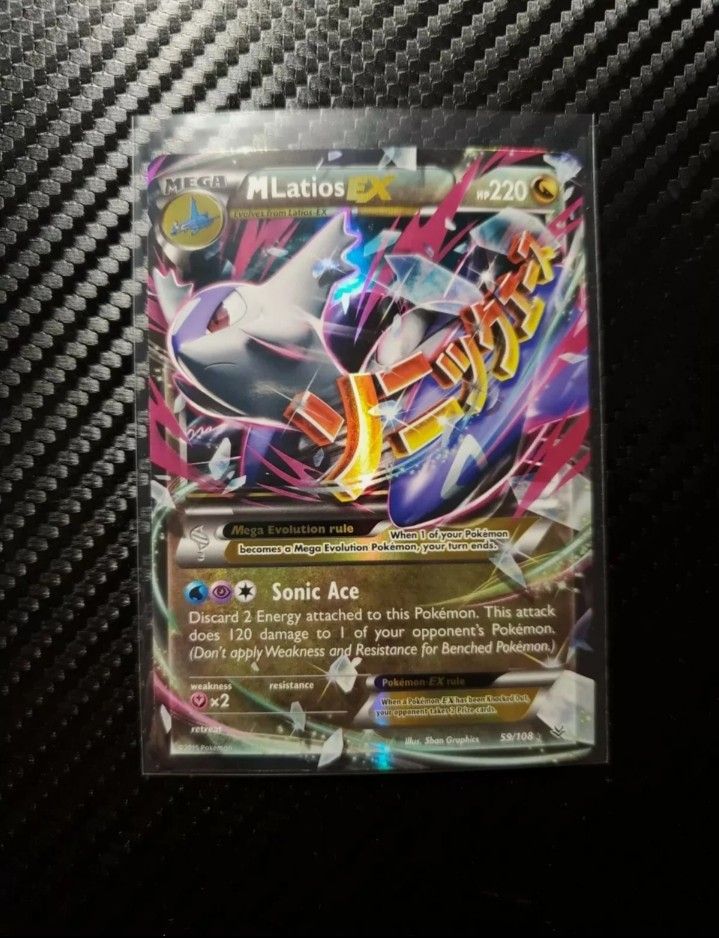 Mega M Latios EX 59/108 XY Roaring Skies Holo Ultra Rare Pokemon Card