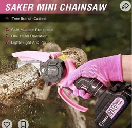 Saker Mini Chainsaw Cordless 6-Inch