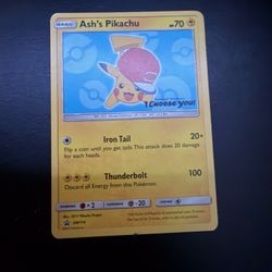 Basic Ash’s Pikachu Pokémon Card