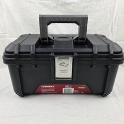 Husky Portable 16in Tool Box Lockable w/ Latch Secure Open Lid - NEW Heavy Duty