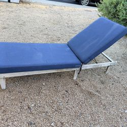 Wood Adjustable Patio Outdoor Chaise Lounge - 79” Long