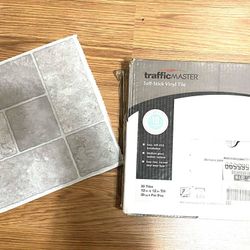 TrafficMaster 12" x 12" Self-Stick Vinyl Tile Flooring – Bodden Bay Grey (30 Pieces)