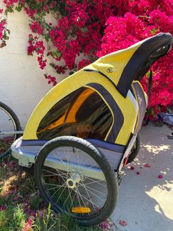 Via Velo Montalban 4 Bike Trailer with Jogger Kit Carries 2 Kids