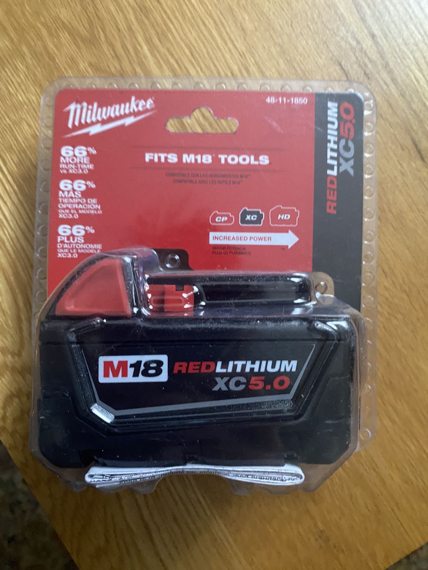 M18 18-Volt 5.0 Ah Lithium-Ion XC Extended Capacity Battery Pack Milwaukee 