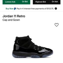 Jordan 11 Retro Cap And Gown