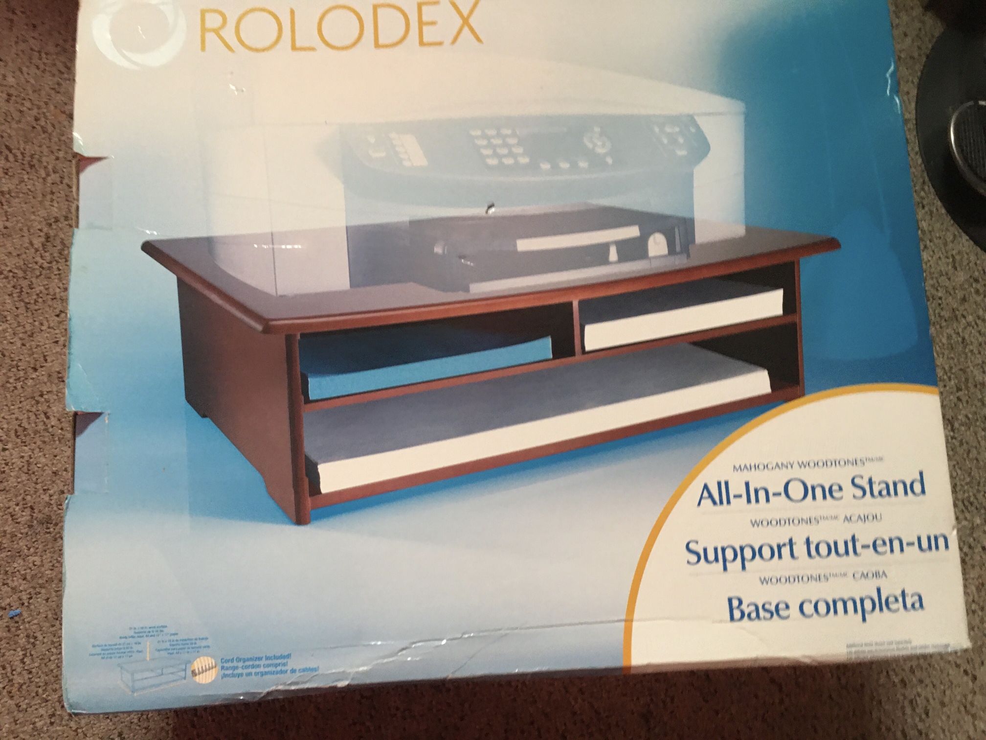 Rolodex All In One Monitor Printer Storage Holder New In The Box