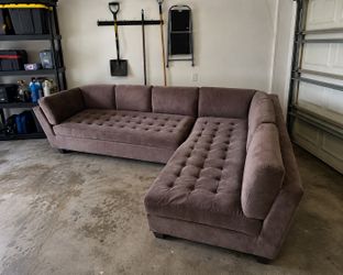 Large brown L sectional