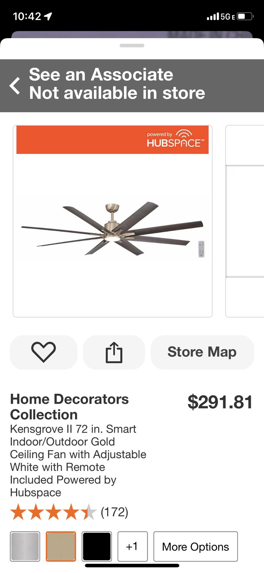 72 In Indor/ Covered Outdoor Ceiling Fan