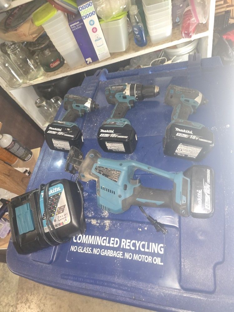 Set Of Makita Tools.