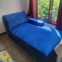 Fabric Aligned Chair .3 Seat Sofa By Joybird Furniture Navy 