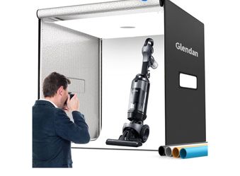 Glendan 32"x32" Light Box Photography, Large Photo Light Box with 3 Light Panels, 792 LED Beads, CRI >95, Professional Photo Booth Shooting Tent Kit w