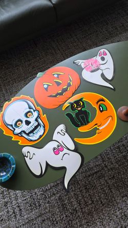 Vintage Halloween BIESTLE paper Wall Decorations Retro thick cardstock.