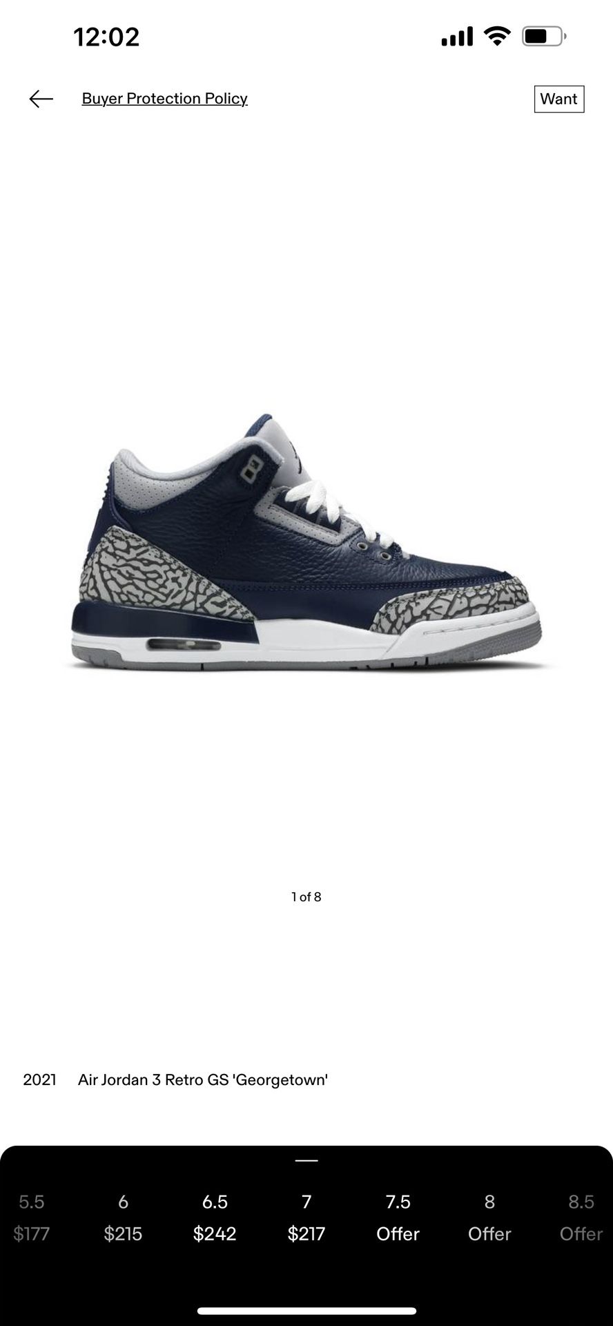 New Jordan 3 Georgetown 