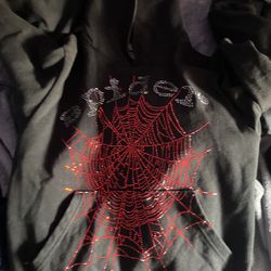 spider hoodie black fit like medium