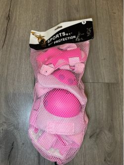 Kids Sports Protective Gear Set Pink Size Small – Knee Elbow Wrist Pads
