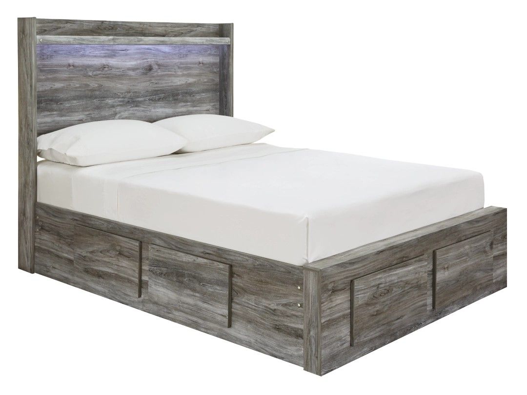 Panel Bed with 6 Storage Drawers