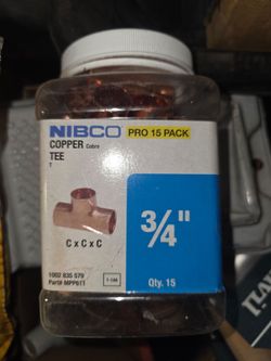 NIBCO 3/4" Copper Tee Fittings 15-Pack