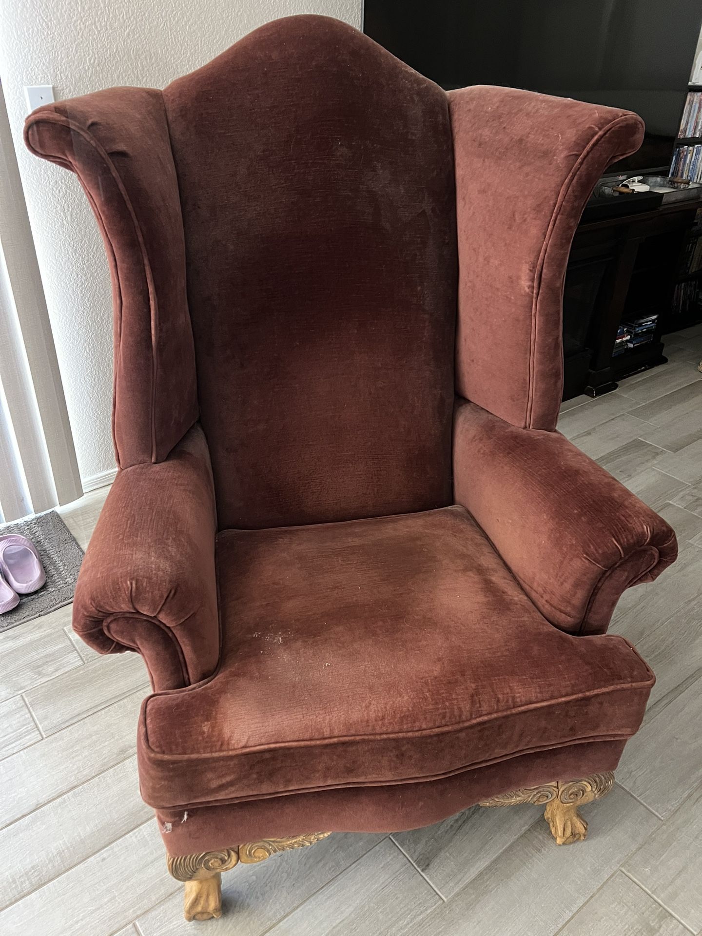 Vintage Wingback Chair (Project Piece)