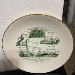 PLATOS ANTIGUOS DE PORCELANA FILETEADA  C/U